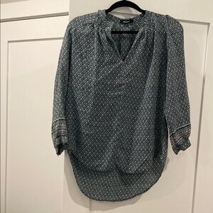 Women's Blue Patterned Top